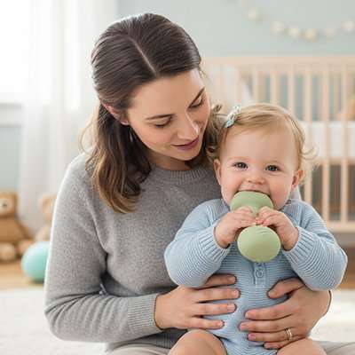 Anneau de dentition pour calmer les poussés dentaires de bébé