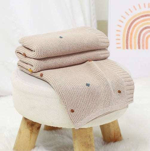 Couverture bébé tricot | Pur Coton 4 Saisons
