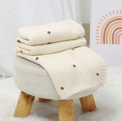 Couverture bébé tricot | Pur Coton 4 Saisons