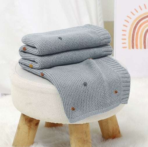 Couverture bébé tricot | Pur Coton 4 Saisons