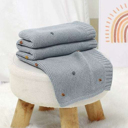 Couverture bébé tricot | Pur Coton 4 Saisons