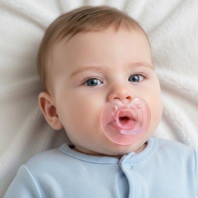  bebe allonger avec sa tétine bébé 