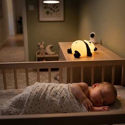 veilleuse bébé pandas