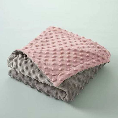 Couverture bébé rose et gris