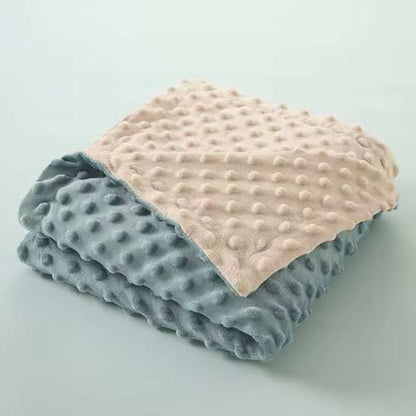 Couverture bébébleu et beige