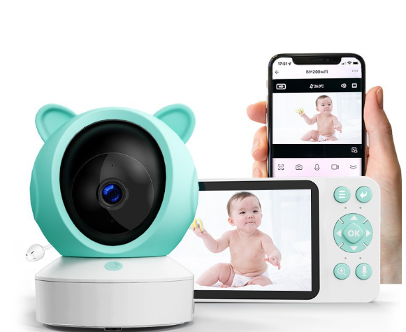 Caméra bébé avec vision nocturne sans wifi et écran de surveillance portable