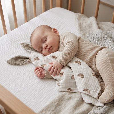 Doudou dans le lit de bébé