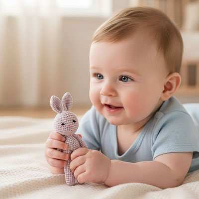 Doudou lapin mini doudou pour bebe