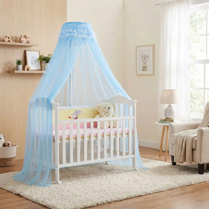 Ciel de lit bébé en tulle délicat avec motifs étoilés pour un sommeil apaisé et une chambre féérique