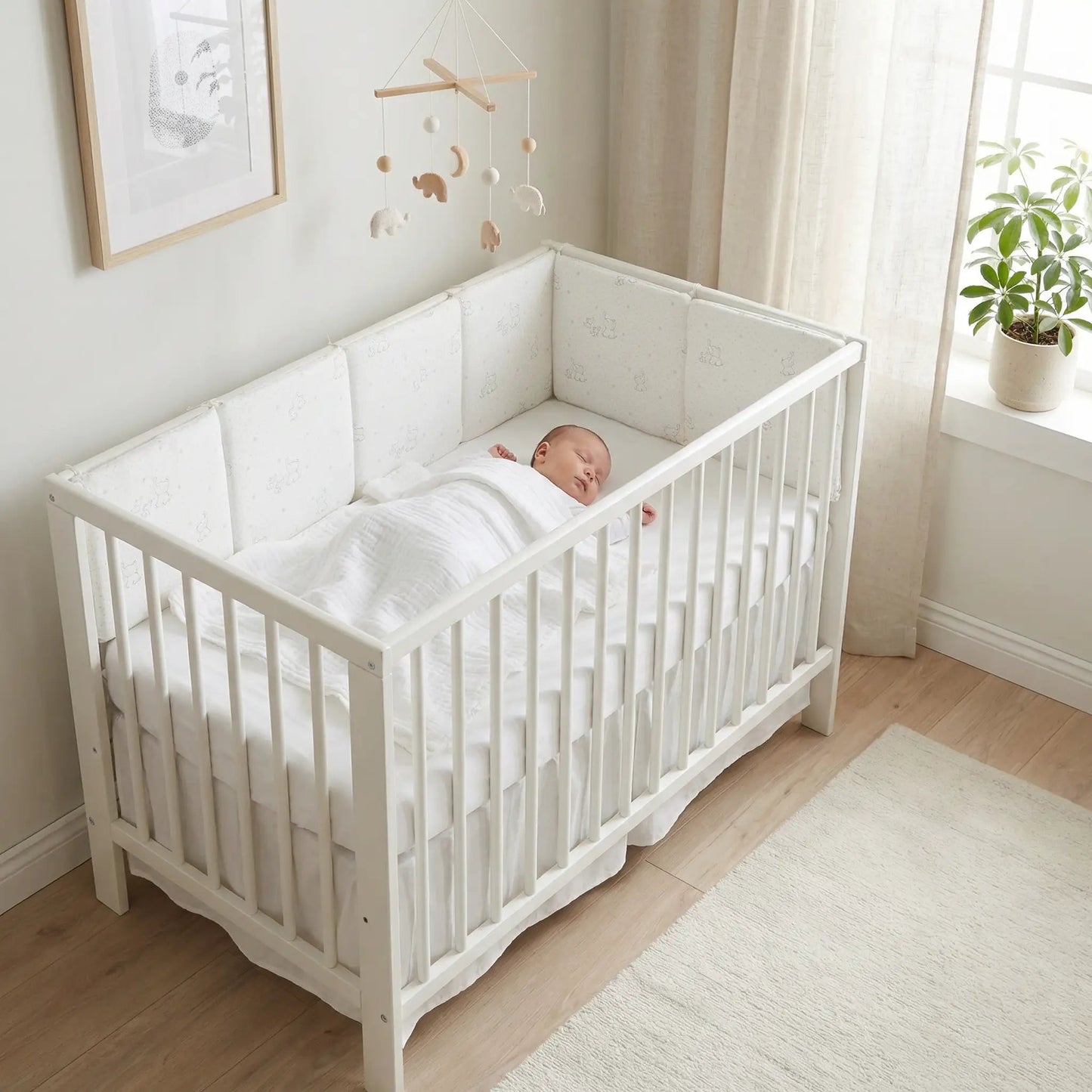 tour de lit blanc elephant douceur