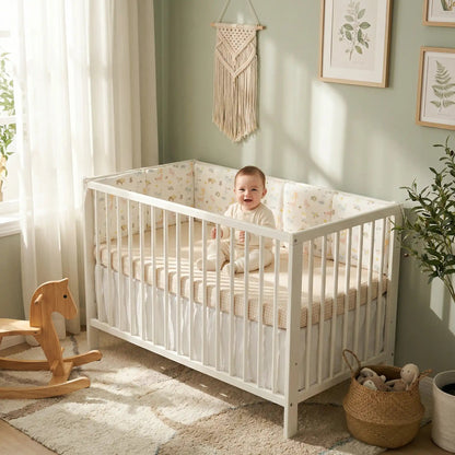 tour de lit bébé animaux de la foret