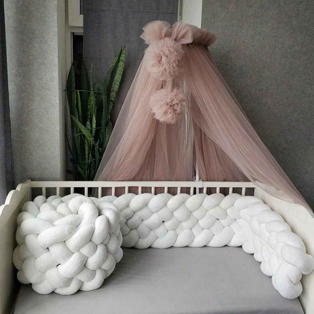 Tour de lit tressé 6brins blanc