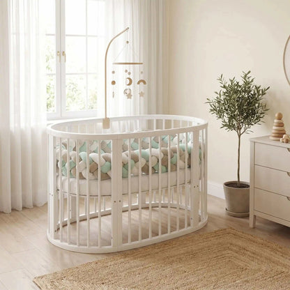 tresse de lit bébé belle decoration 
