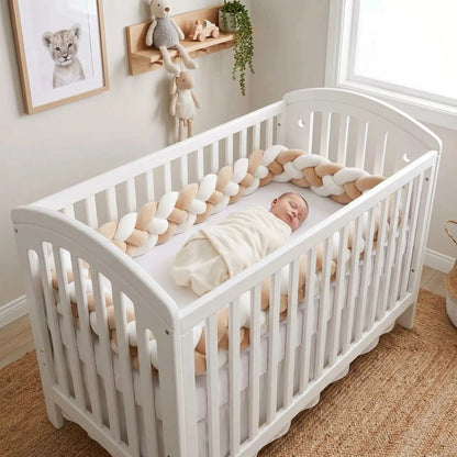 tresse de lit bébé cocon douillet beige banc