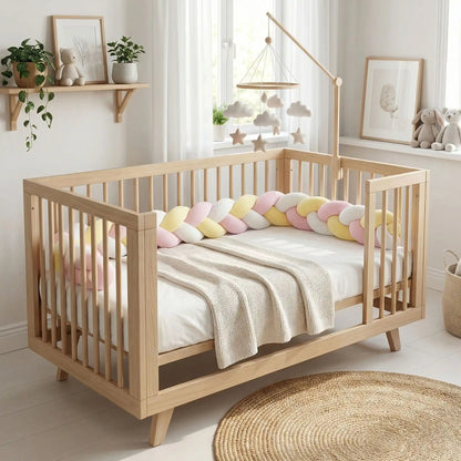 chambre décorer avec une belle tresse de lit bébé douceur