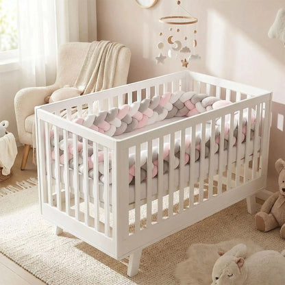 tresse de lit bébé securiter sommeil 4brins rose