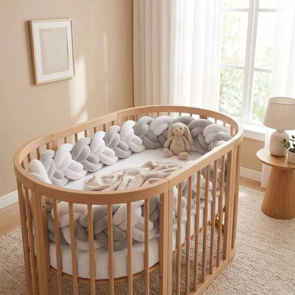 Tresse de lit en coton protectrice pour bébé