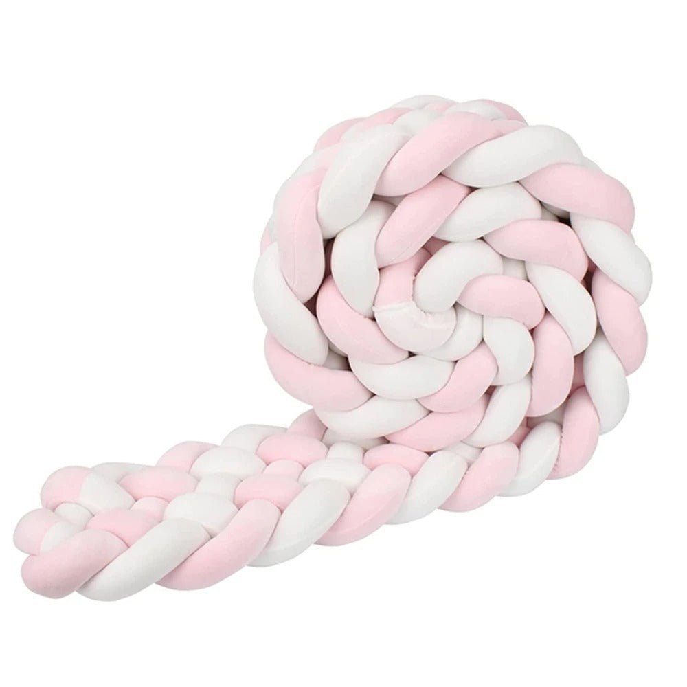 tresse de lit 6brins rose blanc
