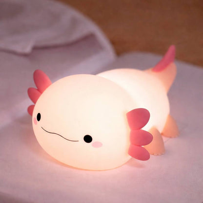 veilleuse bebe axolotl rose