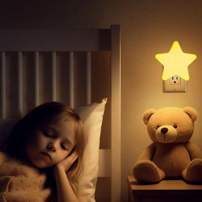 Veilleuse bébé étoile jaune