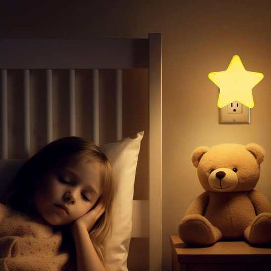 Veilleuse bébé étoile jaune