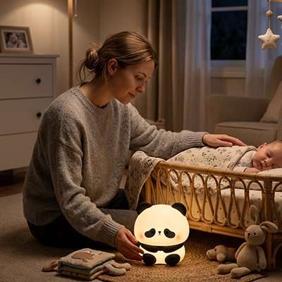 veilleuse bébé pandas