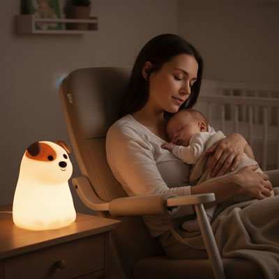 Veilleuse bébé pour un moment calme entre maman et bebe