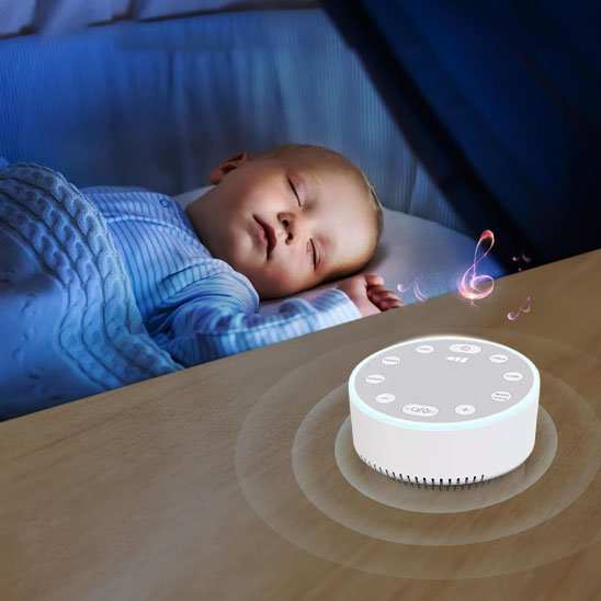 Veilleuse bruit blanc a coter du lit de bebe