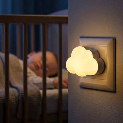 Veilleuse murale en forme de nuage avec lumière douce pour chambre d'enfant