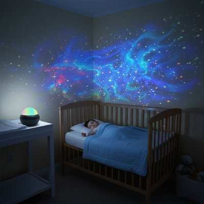Veilleuse projection lumiere projeter sur le mur 