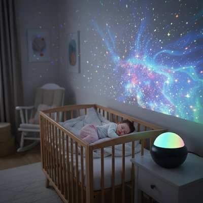 Veilleuse projection mural pour bebe