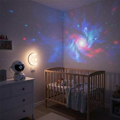 Veilleuse projection murale astronaute